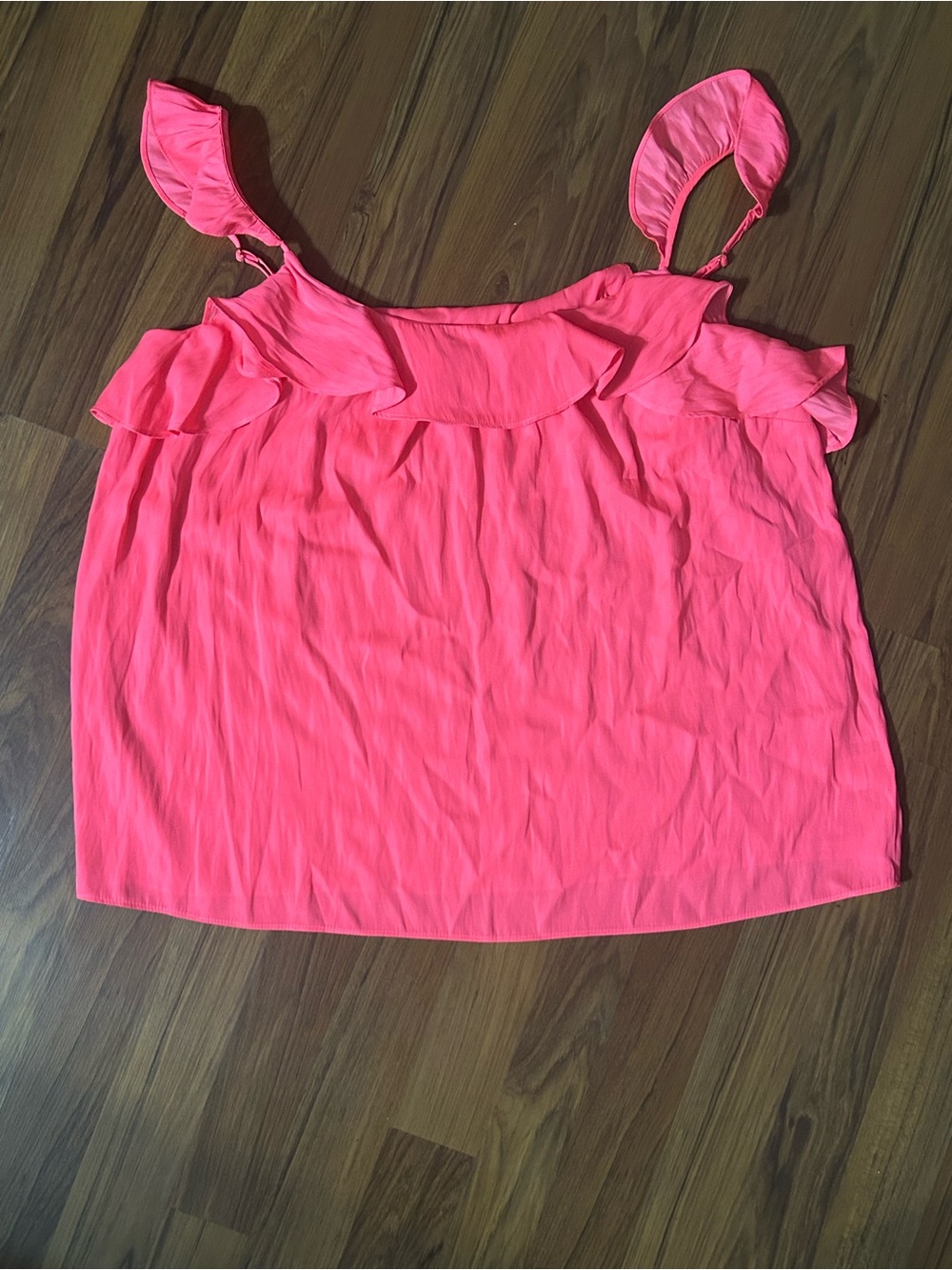 Lilly Pulitzer Pink Tank Top Ruffle Adjustable Straps Cailee